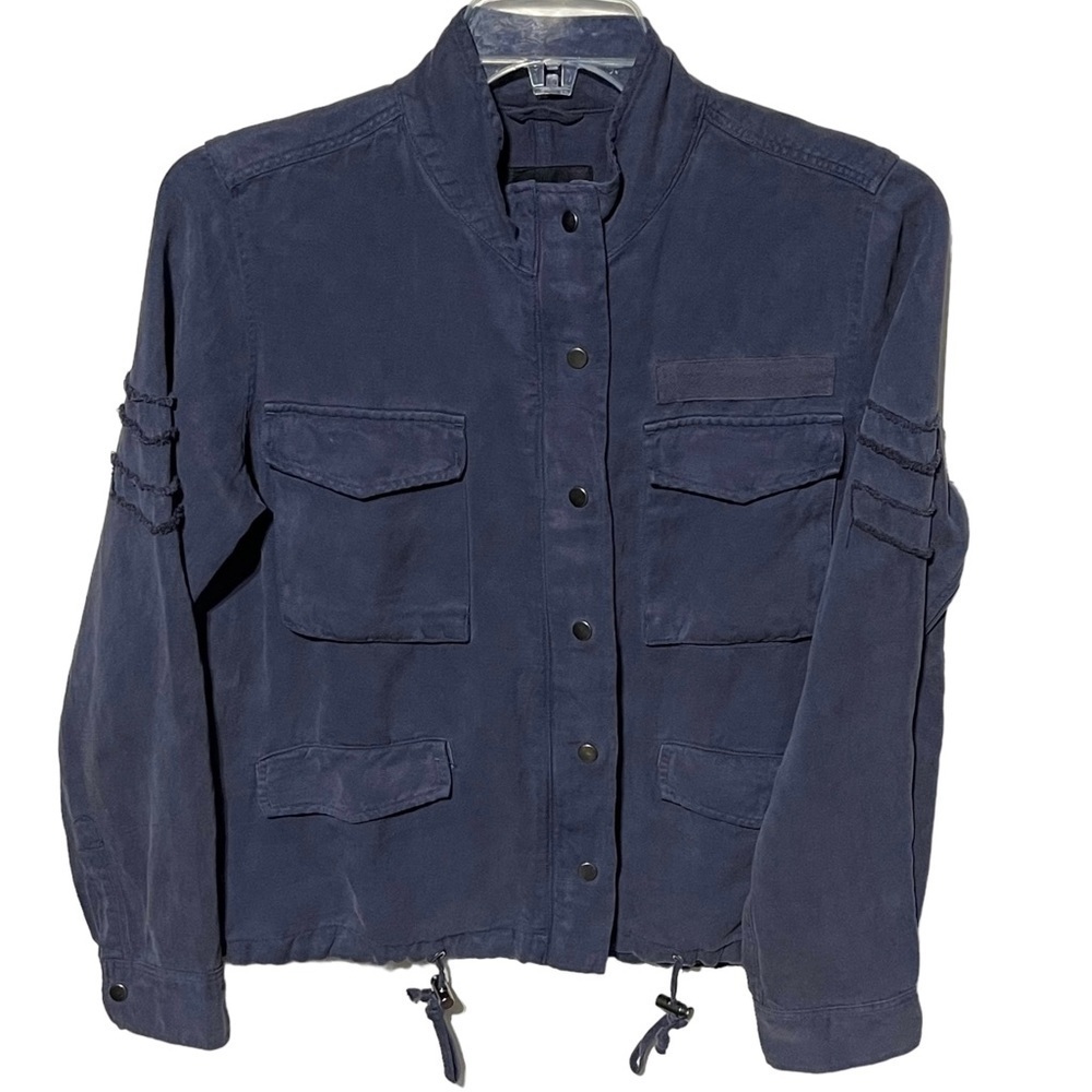 Rails Navy Halifax Drawstring Zip Front Jacket Size Small - Picture 3 of 16